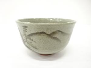 作家物　鉄絵　山並み　茶碗